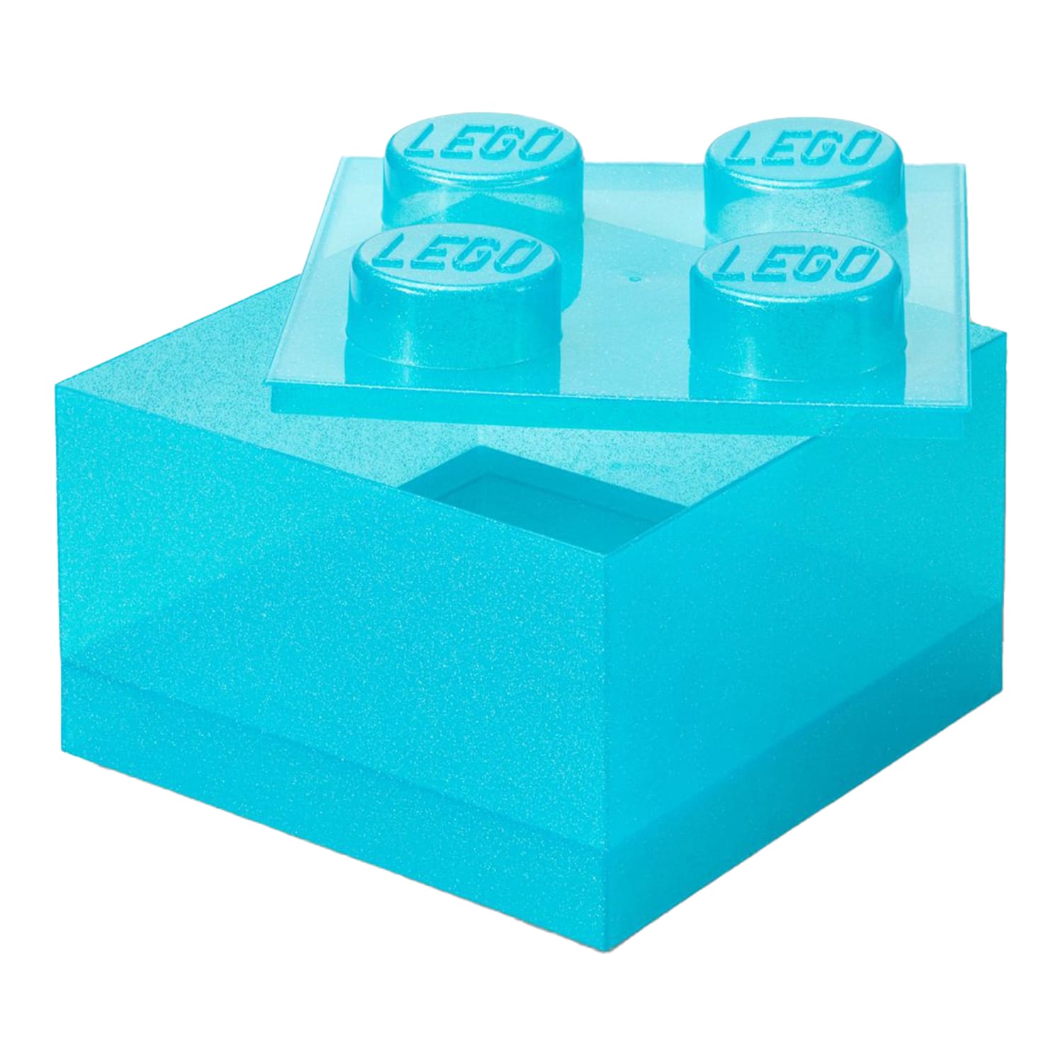 LEGO Clear Brick Shaped Storage Box | Home Bargains
