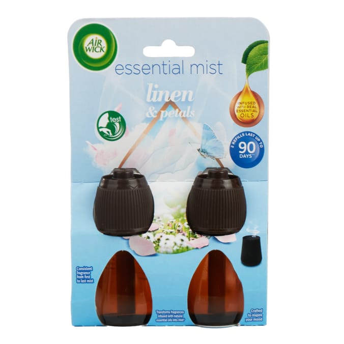 Air Wick Essential Mist Twin Refill 2x20ml - Linen & Petals