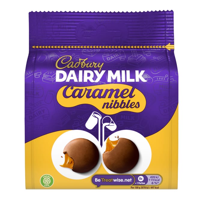 Cadbury Dairy Milk Chocolate Caramel Nibbles Bag 85g