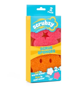 Scrubby 2 In 1 Scrub Sponges 2 Pack