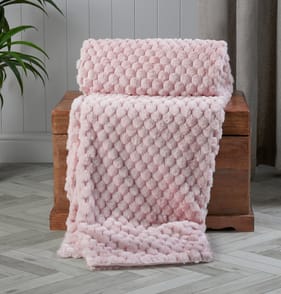 The Winter Warmer Collection Ginnie Faux Fur Throw - Pink 
