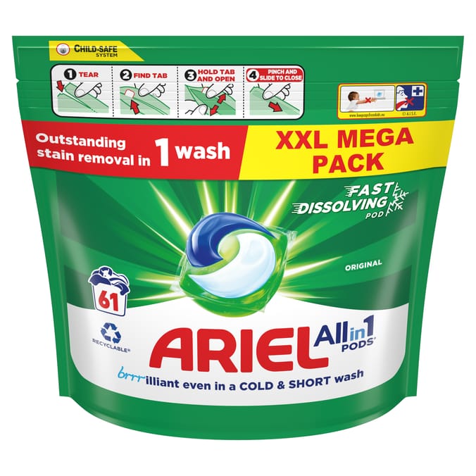 Ariel All-in-1 Pods Washing Liquid Capsules 61 Washes