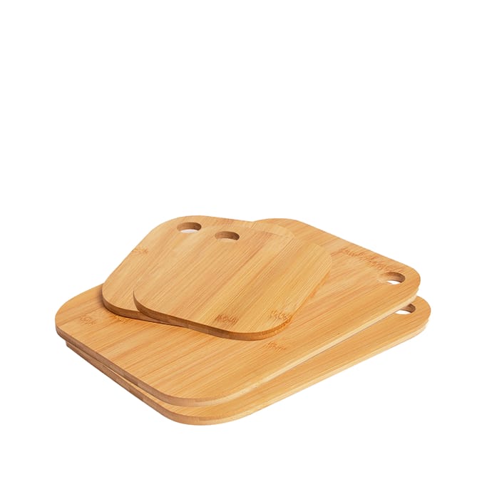 Rectangular Wooden Chopping Board with a Handle With Floral Design