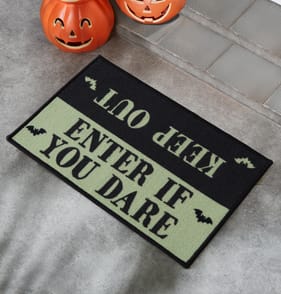 Hallow Scream Washable Door Mat - Enter If You Dare
