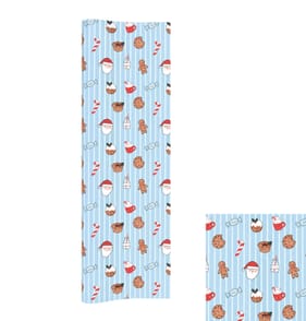 Sleigh Bells 12Metre Wrapping Paper - Blue Stripes