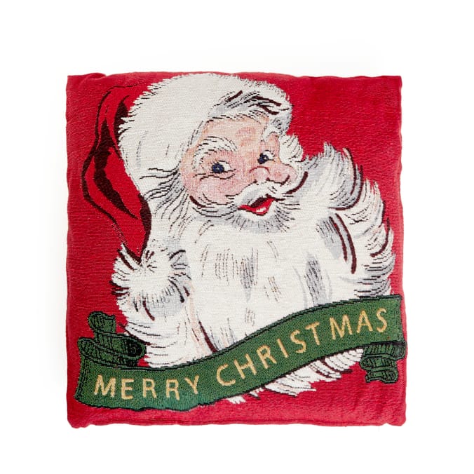 Festive Feeling Tapestry Cushion Santa Home Bargains