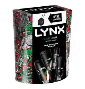 Lynx Body Spray Quad Gift Set - The Supreme Squad Africa/Black