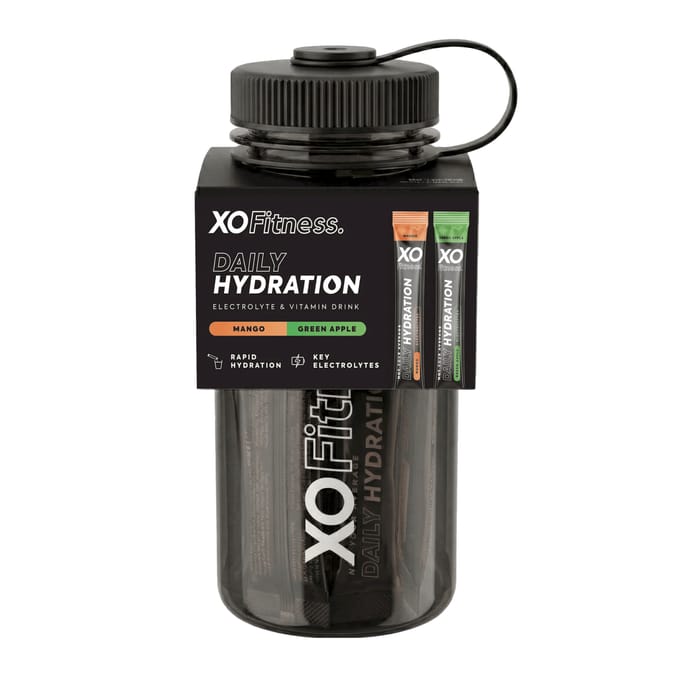 XO Fitness Daily Hydration Bottle Kit - Black