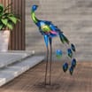 Firefly Metal Peacock Solar Light 