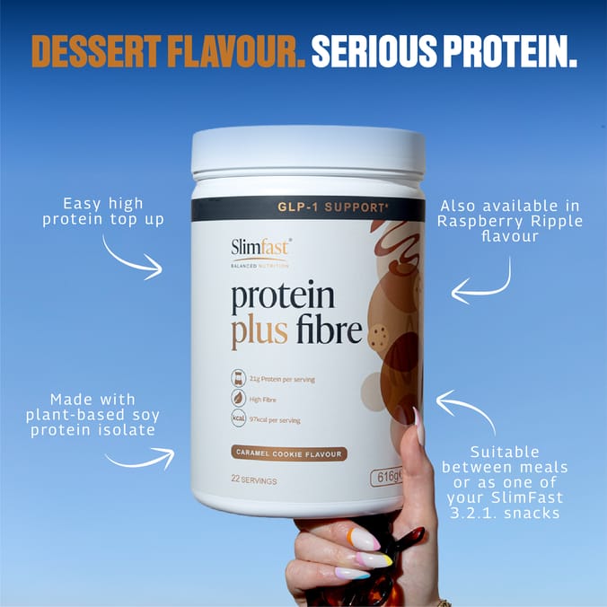 Slimfast Protein Plus Fibre 616g - Caramel Cookie