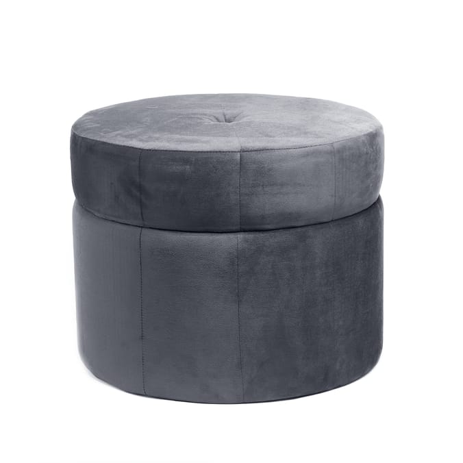 Home Collections Round Velvet Pouf