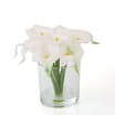 Artificial Cala Lilly In Glass Pot