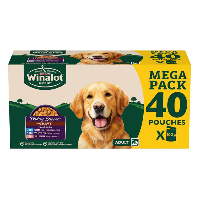Winalot Friday Suppers Mixed in Gravy Wet Dog Food 40 x 100g