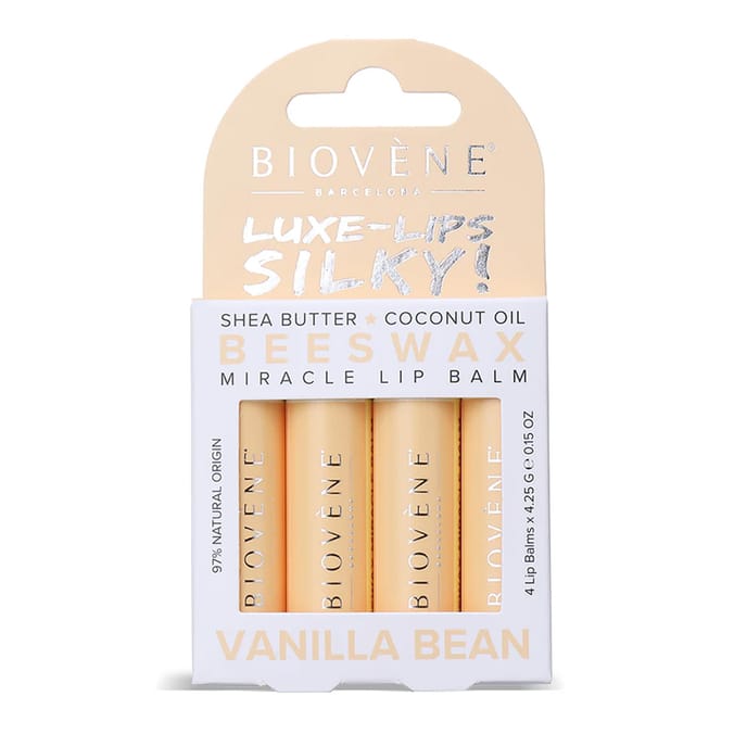 Biovene Beeswax Miracle Lip Balm Set 4x 4.5g - Vanilla Bean