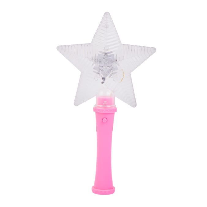 Let's Play Flashing LED Star Wand - Pink