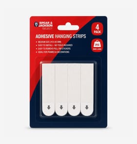Spear & Jackson Adhesive Hanging Strips 4 Pack - Medium
