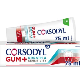 Corsodyl Gum+ Breath & Sensitivity Toothpaste 75ml