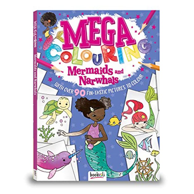 Mega Colouring - Mermaids and Narwhals | Home Bargains