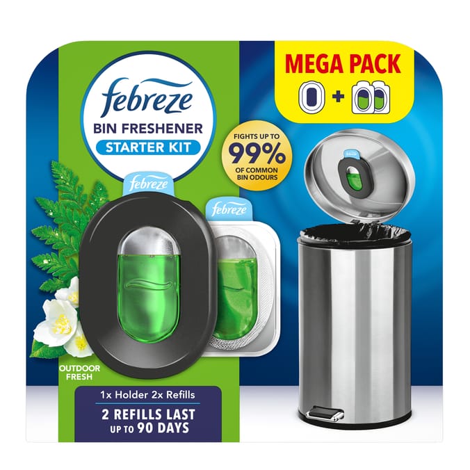 Febreze Bin Freshener Starter Kit - Outdoor Fresh 
