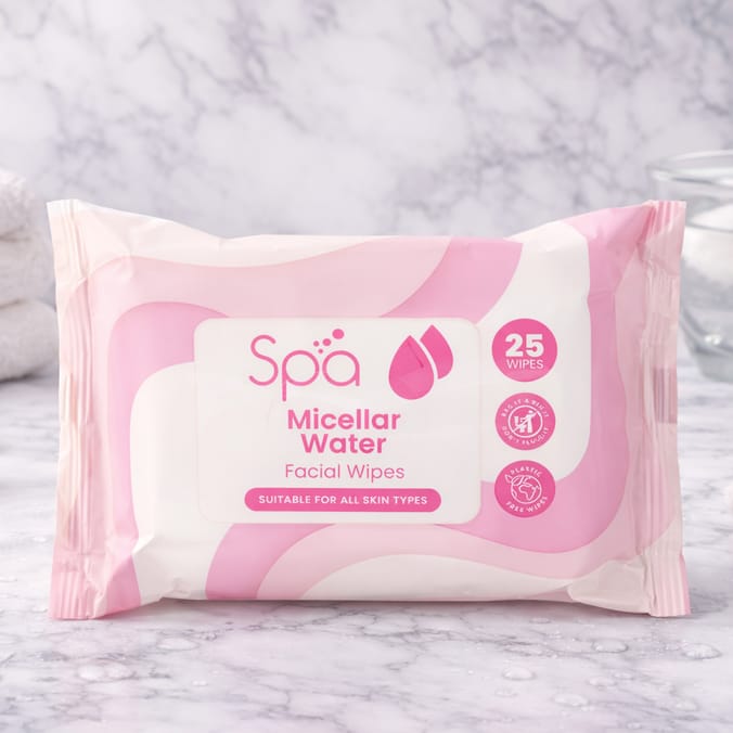 Spa Micellar Water Facial Wipes 25s x2