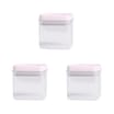 Kitchen Solutions 3 Square Lock Storage Containers 1.1l - Pink