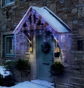Prestige Mains Operated 240 LED Gutter Icicle Lights - Blue