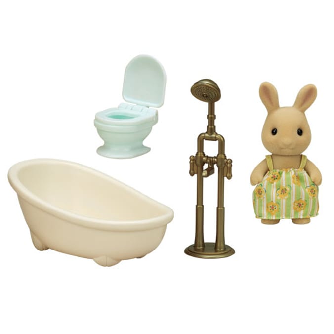  Sylvanian Families Sunny Rabbit Girl's Bath Time Set