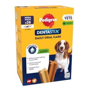 Pedigree Dentastix Daily Dental Chews Medium Dog Treat 28 Sticks