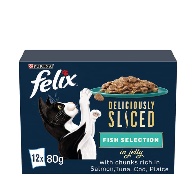 Felix Deliciously Sliced Fish Selection in Jelly Wet Cat Food