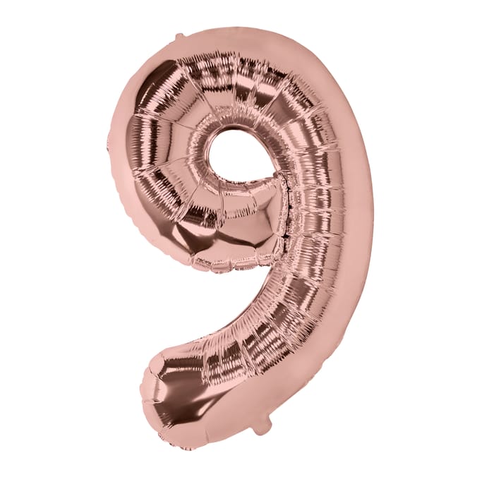 Lets Party Rose Gold Foil 9 Balloon