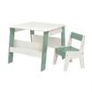Liberty House Toys Kids Bookshelf Table And Chair - White & Forest Green