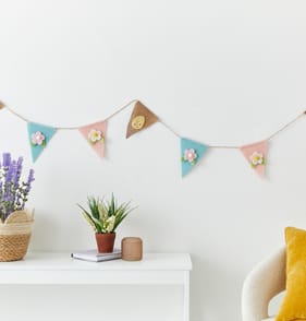 Happy Easter Easter Bunting - Flowers