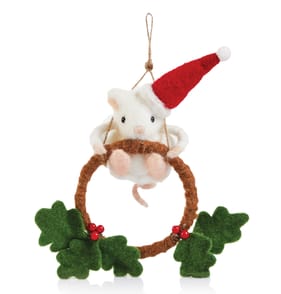 Winter Charm Hanging Felt Mouse