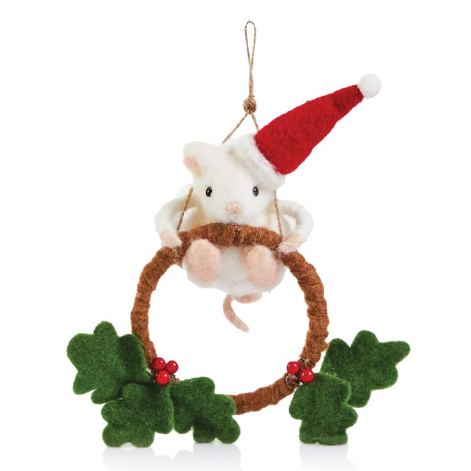 Winter Charm Hanging Felt Mouse