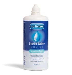 Optivive Sterile Saline Solution Sensitive Eyes 360ml