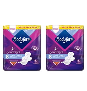 Bodyform Cour-V Ultra Night Sanitary Towels Wings Value Pack x2