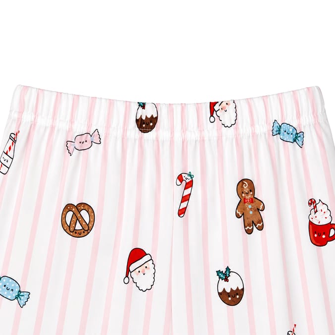 Sleigh Bells By Originals Pink Stripe Pyjamas