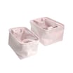 Home Collections Velvet Storage 2 Pack - Pink