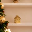 Winter Luxe LED Gold Metal House Decoration