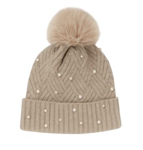 Originals Winter Ladies Beaded Pom Pom Hat