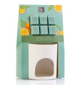  Wickford & Co Wax Melts & Burner Set - Sage & Citrus 