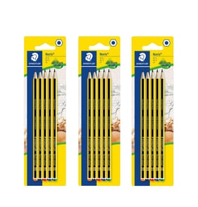  Staedtler Pencils With Sharpener 5 Pack x3