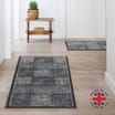 Check Black Door Mat 40x60