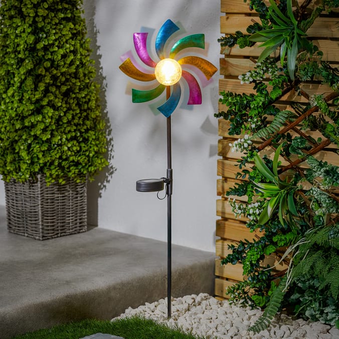  Firefly Solar Light Co Wind Spinner Stake Light - Multicolour
