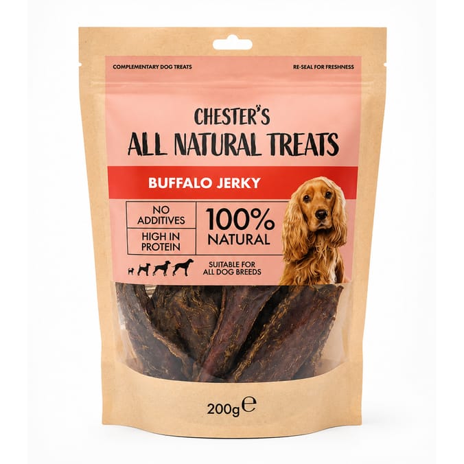 Chester's All Natural Treats Buffalo Jerky 200g
