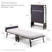 Jay-Be RE80 Rollaway Folding Bed with e-Fibre Mattress - Single