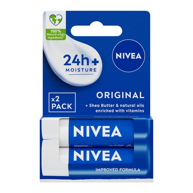 Nivea Original Duo Pack Lip Balm 9g