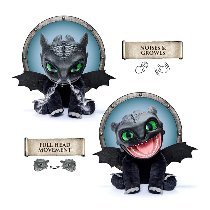 How To Train Your Dragon Puppetronic RealFX Interactive Figure - Toothless
