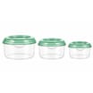 Kitchen Round Food Containers 3 Pack - Green