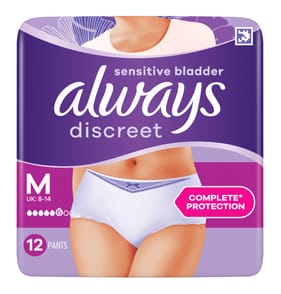 Always Discreet Underwear Incontinence Pants Medium 12s - Normal